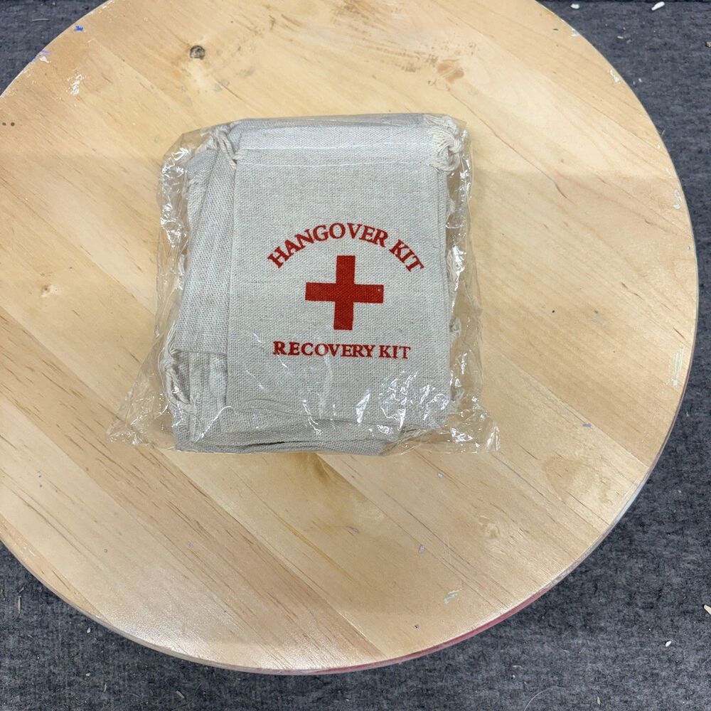NEW Hangover Kit Recovery Kit (15 Bags) 4" x 5" Small Burlap Drawstrings Bags